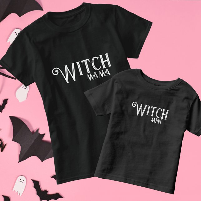 Camiseta Bruxa Mamãe Halloween Combinando Branco (Criador carregado)