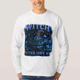 Camiseta Bruxa Melhor Ter Meu Doce Gráfico Divertido de Hal