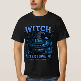 Camiseta Bruxa Melhor Ter Meu Doce Gráfico Divertido de Hal