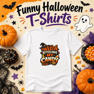 Camiseta Bruxa Melhor Ter Meu Doce Humor de Halloween