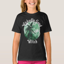 Camiseta Bruxa Muito Boa Desenho de Bruxa Verde