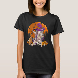 Camiseta Bruxa Múmia Unicórnio Dabbing Com Vassoura Hallowe