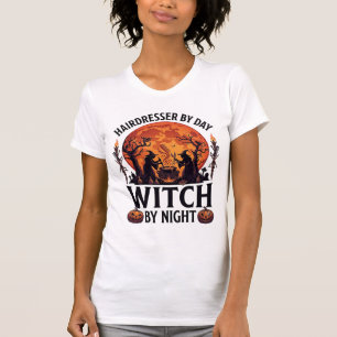 Camiseta Bruxa Noturna Dia de Cabeleireiro Halloween Pente