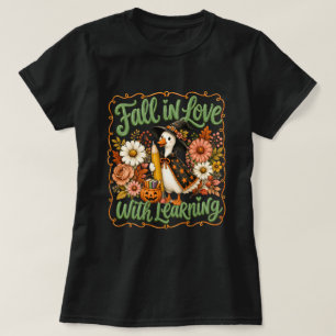Camiseta Bruxa Pato Fofa Enamora-se com o Aprendizado Gráfi