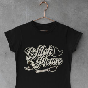 Camiseta Bruxa, por favor   DIA DE AS BRUXAS ENGRAÇADO