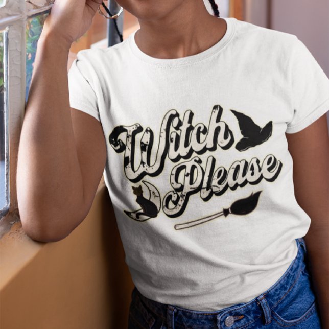 Camiseta Bruxa, por favor | DIA DE AS BRUXAS ENGRAÇADO (Criador carregado)