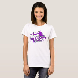 Camiseta Bruxa Por Favor! Divertida Bruxa de Halloween Retr