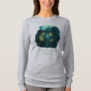 Camiseta Bruxa, por favor, I Sparkle (Cinza)