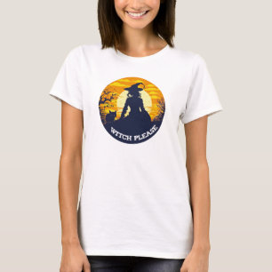 Camiseta Bruxa, por favor, Kitty, Diversão do Dia das Bruxa