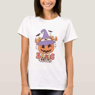 Camiseta Bruxa Retro Básica - Halloween