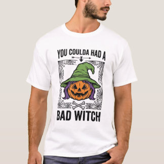 Camiseta Bruxa Ruim Funny Halloween Abóbora Bruxa_1