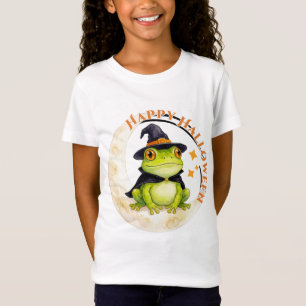 Camiseta Bruxa Sapo Cute de Halloween