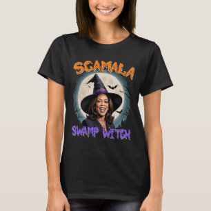 Camiseta Bruxa Scamala Harris Anti Kamala Halloween Black P