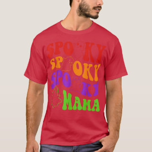 Camiseta Bruxa Spooky Mama Trick Ou Trate Ghost Halloween P