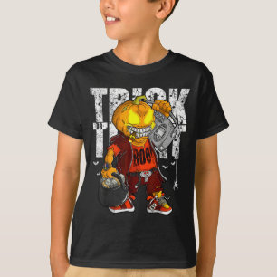 Camiseta Bruxa Unicórnio Halloween Gato Preto Lua Laranja