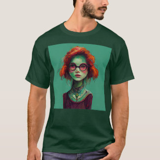 Camiseta Bruxa verde esfolada