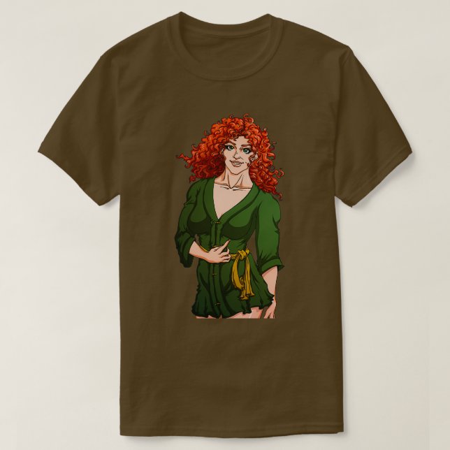 Camiseta Bruxa Verde Marigold Robe (Frente do Design)