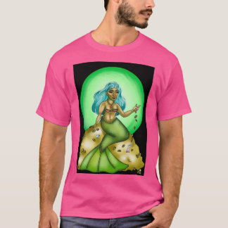 Camiseta Bruxa verde-marinha