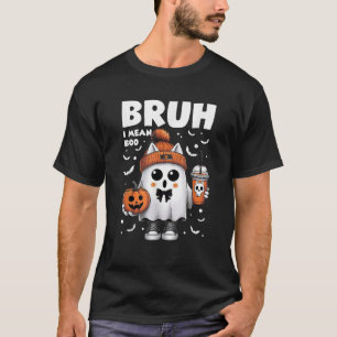 Camiseta Bruxaria de Halloween Quero dizer Boo Fantasma de
