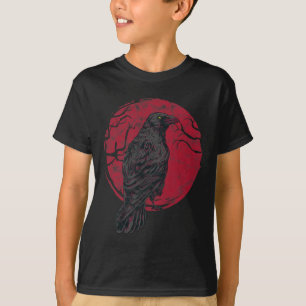 Camiseta Bruxaria Negra-Crow Oculta Halloween Gótica