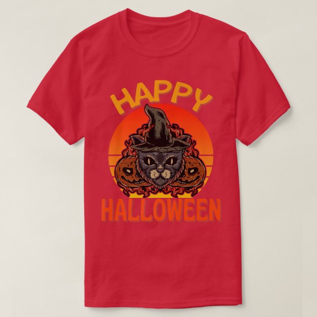 Camiseta Bruxaria Negra De Halloween (Frente do Design)
