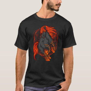 Camiseta Bruxaria Oculta Emo Góthico Cavalos Halloween Góti