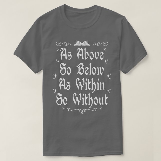 Camiseta Bruxaria Wiccan Witch Acima, Abaixo Do Premium (Frente do Design)