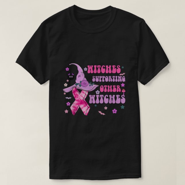 Camiseta Bruxas Apoiando Outras Bruxas Ret de Cancer (Frente do Design)