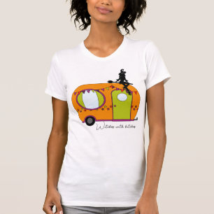 Camiseta Bruxas com caravana de Halloween