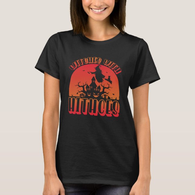 Camiseta Bruxas com Hitches Fright Night Halloween (Frente)