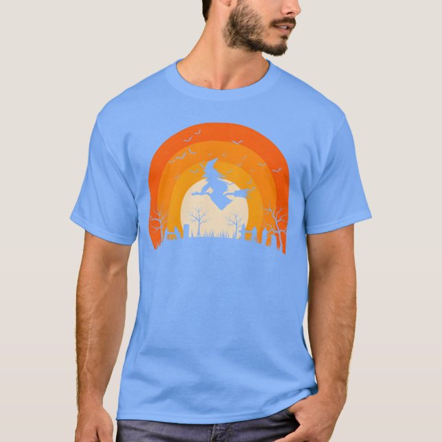 Camiseta Bruxas com Problemas Acampando Funny Halloween men (Frente)