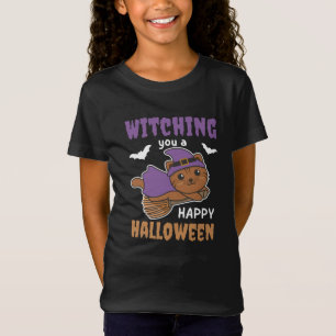 Camiseta Bruxas de Gato Bruxando Um Feliz Dia das Bruxas