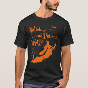 Camiseta Bruxas E Poções De Maçã Cheia De Halloween