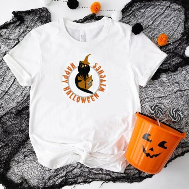 Camiseta Bruxas Felizes de Halloween (Criador carregado)
