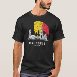 Camiseta Bruxelas Cidade Bélgica Bandeira