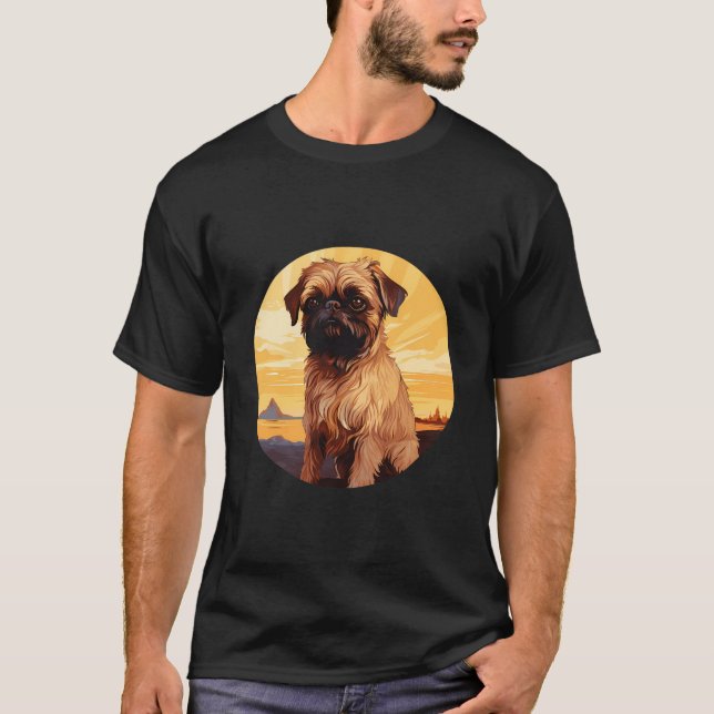 Camiseta Bruxelas Griffon Bruxelas Griffon Cão B (Frente)
