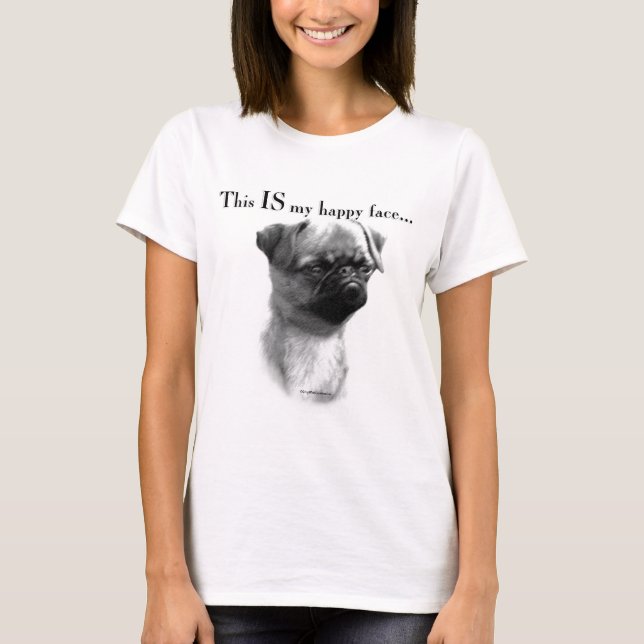 Camiseta Bruxelas Griffon Happy Face (Frente)