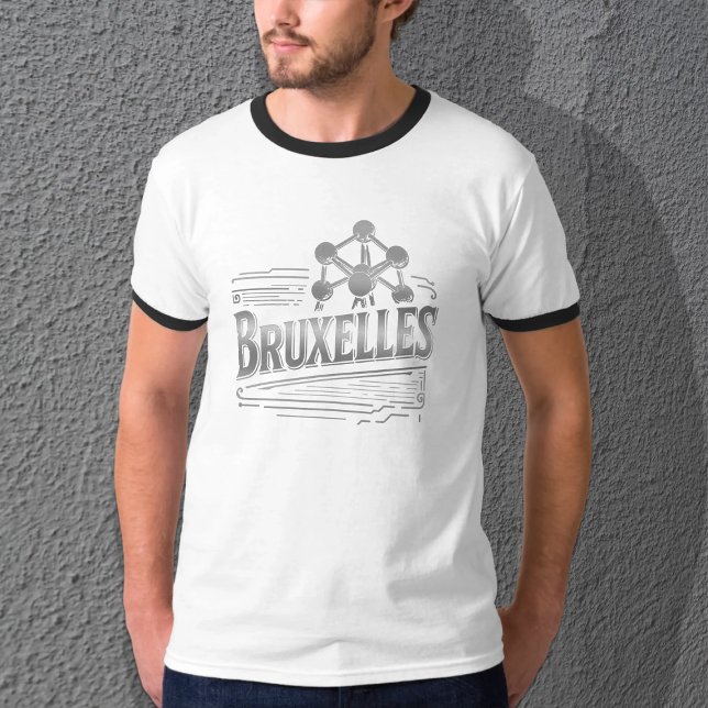 Camiseta Bruxelles Quantum Nostalgic Basic Ringer T-Shirt (Criador carregado)