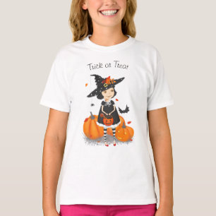 Camiseta Bruxinha Bonita de Halloween