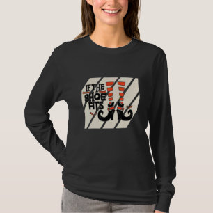 Camiseta Bruxo de Halloween Se a Perna dos Calçados da Brux