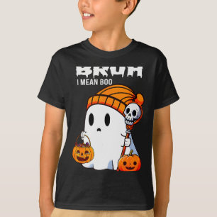 Camiseta Bruxo do Halloween Bruh Fantasma Boo Caveira Abóbo