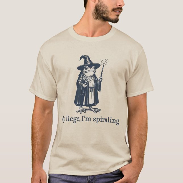 Camiseta Bruxo Sapo Ansioso Engraçado ADHD Neurodiversidade (Frente)