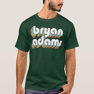 Camiseta Bryan Adams Retro Rainbow Tipografia Estilo Desvan