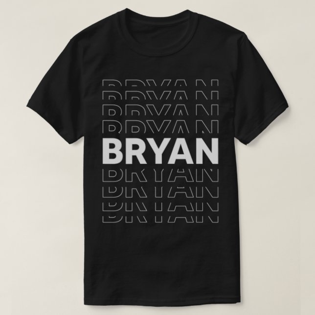 Camiseta Bryan Funny Personalizado Nome Bryan (Frente do Design)