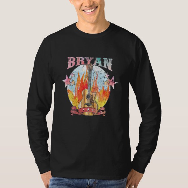 Camiseta Bryan Guitar Musician 70s Western Texas Legends Li (Frente)