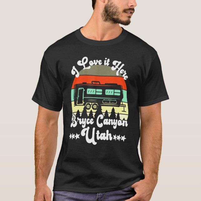 Camiseta Bryce Canyon Utah Eu Amo Aqui Acampando Viagem Tr (Frente)