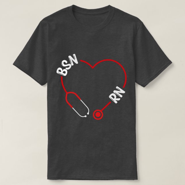 Camiseta BSN RN Nur Nurse Nurse Nursing Essentials BSN Nur (Frente do Design)