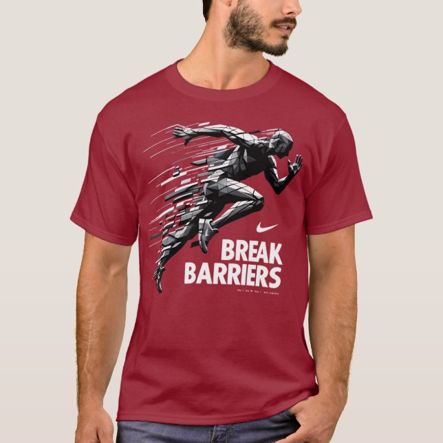 Camiseta bstract Runner Shattered Effect - Geometric Sport  (Frente)