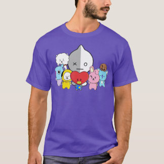 CAMISETA BT21 TODO O EXÉRCITO DE CARACTERES