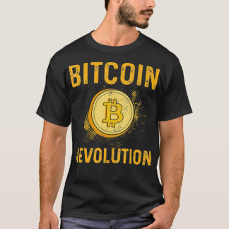 Camiseta BTC Cryptocurrency Blocchain C da Revolução de Bit